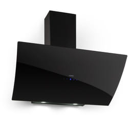 Klarstein - Hotte Aspirante 90cm, Hottes de Cuisine Inclinées, Filtre de Hotte en Aluminium, Débit d'Air Puissant 595m³/h, led, Ecran Tactile,