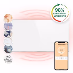 Radiateur infrarouge Klarstein Wonderwall Smart - 60x120cm - 720W - Blanc