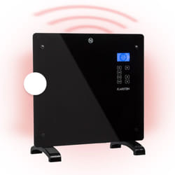 Klarstein Radiateur Electrique Mobile, Chauffage Electrique Mural 1000W à Faible Consommation d'Energie pour Maison, Salle de Bain, Convecteur,