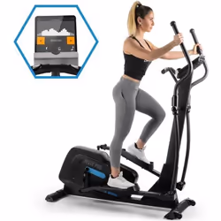 CAPITAL SPORTS Helix Track Vélo elliptique avec volant dinertie 20kg et résistance magnétique 32 niveaux - interface Bluetoot ...