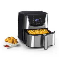 Klarstein AeroVital Deluxe Unique 5,4 L 1700 W Friteuse d’air chaud Noir, Argent