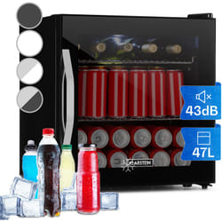 Klarstein - Mini Frigo de Chambre et Bureau pour Boisson, Petit Frigo Silencieux, Refrigerateur Mini Bar 47L, Petit Réfrigérateur Camping, Étagères