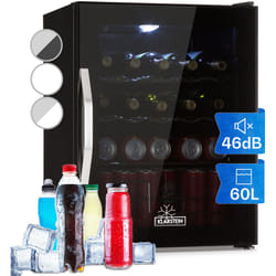 Klarstein - Mini Frigo de Chambre et Bureau pour Boisson, Petit Frigo Silencieux, Refrigerateur Mini Bar 60L, Petit Réfrigérateur Camping, Étagères