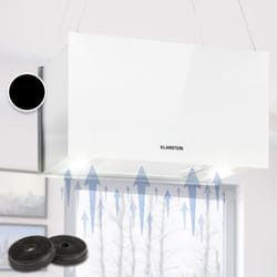 Klarstein - Kronleuchter l Hotte îlot aspirante 60cm 590 m³/h led classe a - blanc