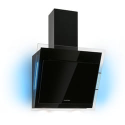 Klarstein - Hotte Aspirante 60cm, Hottes de Cuisine Inclinées, Filtre de Hotte en Aluminium, Débit d'Air Puissant 601m³/h, led, Ecran Tactile,