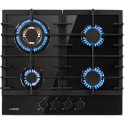 Klarstein - Tables de Cuisson à Gaz, Plaque de Cuisson Gaz à 4 Brûleurs, Table de Cuisson Encastrable à 4 Feux de 8100W, Cuisiniere Gaz, Gaziniere