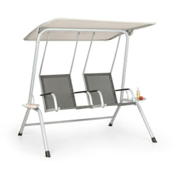 Blumfeldt - Bel Air Duo Swing Balancelle de jardin pour 2 personnes - gris & crème