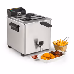 Klarstein Family Fry, Friteuse, 8 L, Double, Noir, Acier inoxydable, Rotatif, Autonome