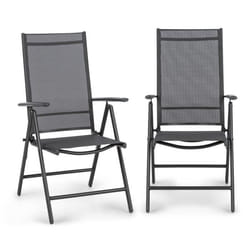 Lot de 2 chaises de jardin pliantes Blumfeldt Torremolinos - anthracite