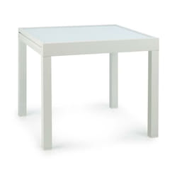 Blumfeldt - Pamplona Extension table de jardin 180 x 83 cm max. aluminium verre blanc