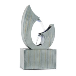 Blumfeldt - Trumpet Flow Fontaine décorative de jardin 4x led pompe 8W métal galva