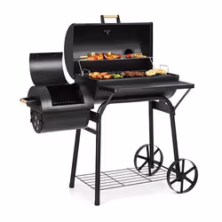 Klarstein Beef Brisket Smoker, Grill, Charbon de bois (combustible), 1 zone(s), Grille, Noir, Rectangulaire