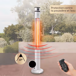 Ici tout est fait pour produire une chaleur agréable : le radiateur Blumfeldt Heat Guru Plus pour terrasse et balcon offre un ...