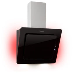 Klarstein - Hotte Aspirante 60cm, Hottes de Cuisine Inclinées, Filtre de Hotte en Aluminium, Débit d'Air Puissant 595m³/h, led, Ecran Tactile,