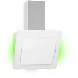 Klarstein - Hotte Aspirante 60cm, Hottes de Cuisine Inclinées, Filtre de Hotte en Aluminium, Débit d'Air Puissant 595m³/h, led, Ecran Tactile,