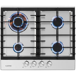 Klarstein - Tables de Cuisson à Gaz, Plaque de Cuisson Gaz à 4 Brûleurs, Table de Cuisson Encastrable à 4 Feux de 8100W, Cuisiniere Gaz, Gaziniere