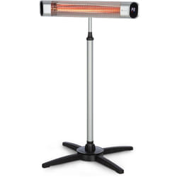 Blumfeldt - Dark Wave Stand - Chauffage extérieur infrarouge, Radiateur rayonnant sur pied, Chauffage terrasse, 2500W, 9 Niveaux, Tube en Carbone