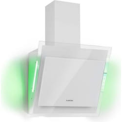 Klarstein Mirage Hotte murale aspirante 60cm 550  m³-h - Eclairage LED - Classe A++ - Design verre -Blanc