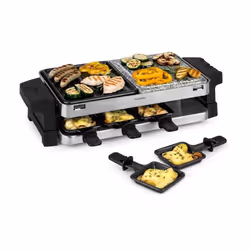 Poisson, viande, pommes de terre, légumes ou fromage : avec la raclette gril Klarstein Sirloin, préparez tous les repas indiv ...