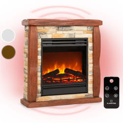 Klarstein Cheminee Electrique Effet Flamme, Cheminée Electrique Decorative Chauffante de 1800W, Télécommande et Minuterie, Fausse Cheminée a LED,