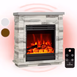 Description générale Profitez d'une atmosphère chaleureuse et romantique avec la cheminée électrique effet flamme de Klarstei ...