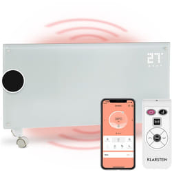 Klarstein - Radiateur Electrique Mobile, Chauffage Electrique Mural Intelligent 2000W à Faible Consommation d'Energie pour Maison, Salle de Bain,