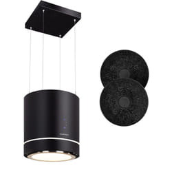 Klarstein - Tron Ambience Hotte îlot aspirante ø 38 cm 540 m³/h classe a - noire