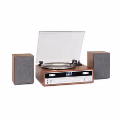 Platine vinyle Auna - Système HiFi stéréo avec Tuner DAB+-FM et Bluetooth