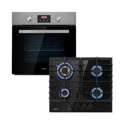 Klarstein - Kalahari Ignito Four encastrable Electrique / Gaz 68 l noir inox