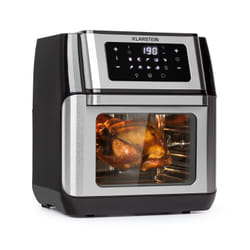 Klarstein AeroVital Unique 10 L Autonome 1500 W Friteuse d’air chaud Noir, Acier inoxydable