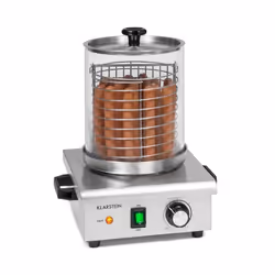 Pour les petites faims passagères : la fabrique de saucisses Klarstein Pro 450 Hot Dog Maker remplit les pains et les hot dog ...