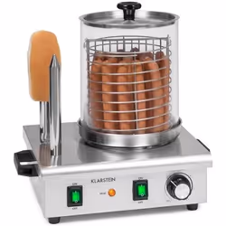Klarstein Wurstfabrik Pro 550 Machine à hot dogs 550W - Capacité 5 L - Température réglable en continu 30-100°C - Verre & ino ...