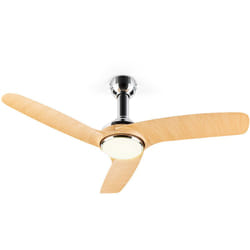 Klarstein - Silent Service Ventilateur de plafond ø: 128 cm, puissance: 25 watts aspect bois