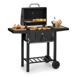 Klarstein - Meat Machine - Grill à charbon de bois, BBQ-Grill, Fumoir, Surface de cuisson 45 x 32,5 cm, Système d'aération, Cheminée, Thermomètre