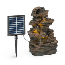 Blumfeldt - Messina Fontaine solaire en cascade batterie 4 niveaux 200 l/h 2,8 w