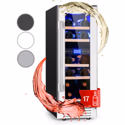 PRÉSENTATION ÉLÉGANTE DES VINS : En plus de sa porte en verre, la cave à vin Klarstein est doté d'un cadre en acier inoxydabl ...