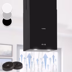 CONÇU POUR VOTRE ÎLOT DE CUISINE : Avec un design luxueux, notre hotte aspirante ilot central est prête à éliminer les vapeur ...