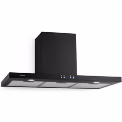 Hotte aspirante cuisine 90 cm - Klarstein - 600m³/h - hotte inclinee avec 3 vitesses - LED - hotte murale classe A++ - noir