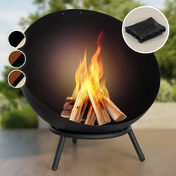 Blumfeldt - Brasero Exterieur pour le Jardin, Brasero Plancha Portable avec Grille de bbq, Pare-Etincelles et Bol en Acier, Brasero Barbecue avec