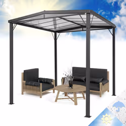 FACILE À ASSEMBLER, AUCUNE PIÈCE SUPPLÉMENTAIRE N'EST NÉCESSAIRE : Transformez votre jardin avec cette pergola aluminium qui ...