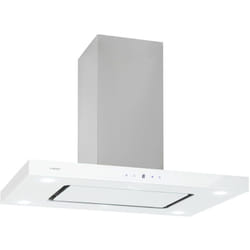 Klarstein - Valeria hotte îlot 90 cm 650 m³/h tactile cee a led verre inox blanc