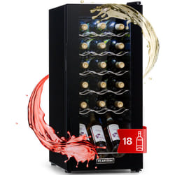 Klarstein - Cave a Vin sur Pieds, Caves à Vin de 50L avec une Porte en Verre, Cave a Vins à Zone Unique, Bar Intérieur/Extérieur, Frigo vin, Cave a