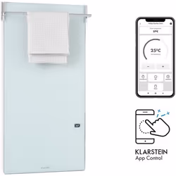 Radiateur infrarouge mural Klarstein - contrôle par app - 750W - avec porte-serviettes