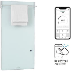 Radiateur infrarouge mural Klarstein - contrôle par app - 750W - avec porte-serviettes