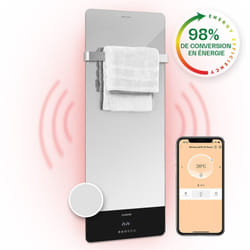 Smart Chauffage Infrarouge, 850W Radiateur Electrique, Contrôle via app Mobile WiFi, Détection de Fenêtre Ouverte, IP24, Chauffage Mural Salle de