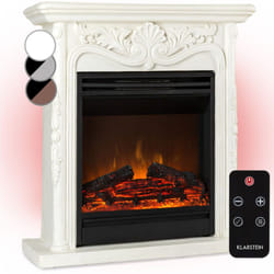 Cheminee Electrique Effet Flamme, Cheminée Electrique Decorative Chauffante de 1800W, Télécommande et Minuterie, Fausse Cheminée a led, Chauffage