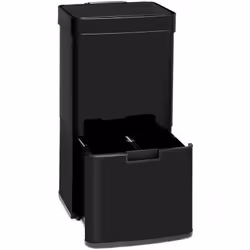 SIMPLE : Le tri des déchets en toute simplicité : la poubelle Klarstein Touchless Black Stainless Steel avale sans broncher t ...