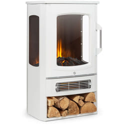 Cheminée Electrique d'Intérieur, Chauffage Electrique de 2000W, Fausse Cheminée Decorative avec Effet Flamme en led, Télécommande Inclus,