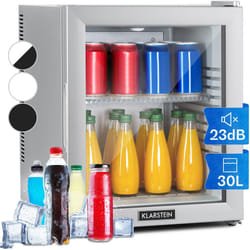 Klarstein Mini Frigo de Chambre de 32L pour Snacks et Boissons, Petit Frigo Top Silencieux, Mini Bar, Petit Réfrigérateur Camping, Mini Frigo