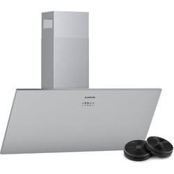 Klarstein - Hotte Aspirante 90cm, Hottes de Cuisine Inclinées, Filtre de Hotte en Aluminium, Débit d'Air Puissant 68m³/h, led, Ecran Tactile,